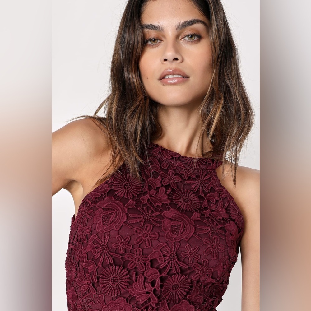 Lulu's Red Halter Bodycon Mini Dress - Picture 13 of 13